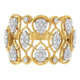 14K Yellow Gold Diamond Art Deco Ring (1/2 Cttw, H-I Color, I1 Clarity)-3 thumbnail 4