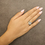 10K Yellow Gold 1/2 cttw Diamond Cluster Cocktail Ring (J-K Clarity, I1-I2 Color)-2 thumbnail 3