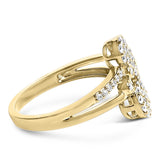 .925 Sterling Silver 1/2 Cttw Diamond Scatter Composite Bypass Ring (I-J Color, I1-I2 Clarity)-3 thumbnail 4