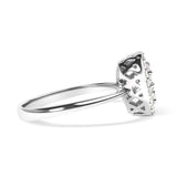 10K White Gold 3/8 Cttw Round-Cut Lab Grown Diamond Cluster Pear Promise Ring (G-H Color, VS2-SI1 Clarity)-1 thumbnail 2