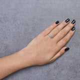 10K White Gold 1/4 Cttw Two-Stone Diamond Bypass Engagement Ring-2 thumbnail 3