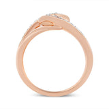 10K Rose Gold 1/2 Cttw Round-Cut Diamond Intertwined Multi-Loop Cocktail Ring (I-J Color, I1-I2 Clarity)-4 thumbnail 5