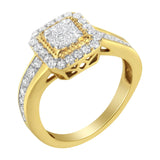 10KT Yellow Gold Diamond Cocktail Ring (5/8 cttw, H-I Color, SI2-I1 Clarity)-3 thumbnail 4