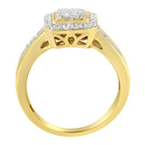 10KT Yellow Gold Diamond Cocktail Ring (5/8 cttw, H-I Color, SI2-I1 Clarity)-4 thumbnail 5