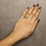 14K Yellow Gold Plated .925 Sterling Silver 1/4 Cttw Diamond Interlocking Bypass Ring (I-J Color, I1-I2 Clarity)-2 thumbnail 3
