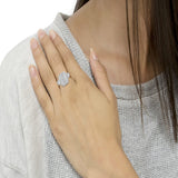 .925 Sterling Silver Round and Baguette Diamond Cathedral Ring (0.75 Cttw, H-I Color, I2-I3 Clarity)-2 thumbnail 3