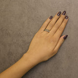 10K Yellow Gold 1/5 Cttw Diamond Cuban Link Ring Band (I-J Color, I2-I3 Clarity)-2 thumbnail 3
