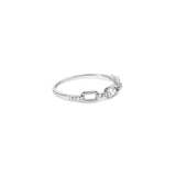 .925 Sterling Silver Diamond Accent Paperclip Band Ring (I-J Color, I2-I3 Clarity)-1 thumbnail 2