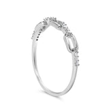 .925 Sterling Silver Diamond Accent Paperclip Band Ring (I-J Color, I2-I3 Clarity)-4 thumbnail 5