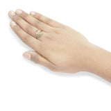 10K Yellow Gold 1/10 Cttw Diamond Crescent Moon Ring (I-J Color, I1-I2 Clarity)-2 thumbnail 3