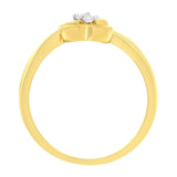 14KT Yellow Gold 1/20 ctw. Dual Heart Diamond Ring (K-L, I1-I2)-4 thumbnail 5