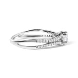 14K White Gold 5/8 Cttw Diamond Split Shank Engagement Ring  (G-H Color, VS2-SI1 Clarity) - Size 7-1 thumbnail 2