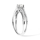 14K White Gold 5/8 Cttw Diamond Split Shank Engagement Ring  (G-H Color, VS2-SI1 Clarity) - Size 7-4 thumbnail 5