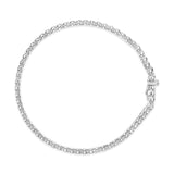 18K White Gold 5.00 Cttw Natural Diamond 3 Row Link Tennis Bracelet (G-H Color, VS1-VS2 Clarity) - 7.25