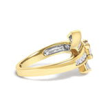 14K Yellow Gold 1.0 Cttw Princess Diamond Geometric Cocktail Ring-1 thumbnail 2
