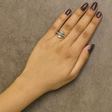 14K Yellow Gold 1.0 Cttw Princess Diamond Geometric Cocktail Ring-2 thumbnail 3
