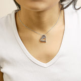 14K Rose Gold Plated Sterling Silver 1/10 Cttw Diamond Paw & Heart Pendant Necklace-2 thumbnail 3