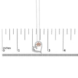 14K Rose Gold Plated Sterling Silver 1/10 Cttw Diamond Paw & Heart Pendant Necklace-4 thumbnail 5