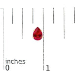 18K Yellow Gold 5X7 MM Created Pear Ruby Solitaire Stud Earrings-4 thumbnail 5