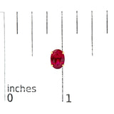 18K Yellow Gold 7x5 MM Created Oval Ruby Solitaire Stud Earrings-4 thumbnail 5