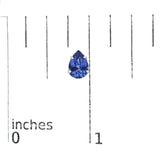 Platinum Lab 5X7 Created Blue Sapphire Pear Solitaire Stud Earrings-4 thumbnail 5