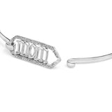 .925 Sterling Silver 1/5 Cttw Diamond Mom Bangle Bracelet-1 thumbnail 2