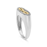 14K Yellow Gold Plated Sterling Silver Diamond Accent Infinity Ring-4 thumbnail 5