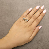 14K Yellow Gold Plated Sterling Silver Diamond Accent Infinity Ring-2 thumbnail 3
