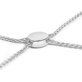 .925 Sterling Silver Diamond Accent Ribbon and Circle Bolo Adjustable Bracelet-1 thumbnail 2