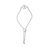 .925 Sterling Silver Diamond Accent Ribbon and Circle Bolo Adjustable Bracelet-3 thumbnail 4