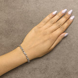 .925 Sterling Silver 1/2 Cttw Diamond Infinity Link Bolo Bracelet-2 thumbnail 3