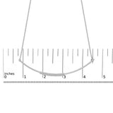 .925 Sterling Silver 1/5 Cttw Diamond Curved Bar Diamond Necklace-4 thumbnail 5