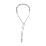.925 Sterling Silver 1.0 Cttw Diamond X Link Bolo Bracelet-3 thumbnail 4