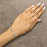 .925 Sterling Silver 1.0 Cttw Diamond X Link Bolo Bracelet-2 thumbnail 3