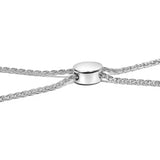 .925 Sterling Silver 1/2 Cttw Diamond Double Wave Bolo Bracelet-1 thumbnail 2