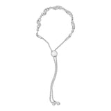 .925 Sterling Silver 1/2 Cttw Diamond Double Wave Bolo Bracelet-3 thumbnail 4