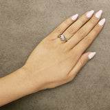 Sterling Silver 1/10 Cttw Diamond Bypass Cluster Ring-2 thumbnail 3
