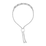 .925 Sterling Silver 1/6 Cttw Diamond X and O Bolo Bracelet-3 thumbnail 4