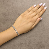 .925 Sterling Silver 1/6 Cttw Diamond X and O Bolo Bracelet-2 thumbnail 3