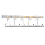 Men's  10K Yellow Gold Plated Silver Diamond Accent Geometric Link Bracelet-4 thumbnail 5