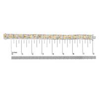 Men's  10K Yellow Gold Plated Silver Diamond Accent Geometric Link Bracelet