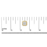 10K Yellow Gold Plated .925 Sterling Silver 1/6 Cttw Diamond Textured Halo Stud Earrings-4 thumbnail 5