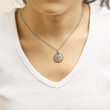 14K Yellow Gold Plated Sterling Silver 1/10 Cttw Diamond Cross Medallion Pendant Necklace-2 thumbnail 3