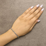 .925 Sterling Silver 1/2 Cttw Diamond Weave and Station Bolo Bracelet-2 thumbnail 3