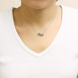 14K Rose Gold Plated Sterling Silver Diamond Accent Double Infinity Pendant Necklace-2 thumbnail 3