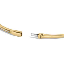 14K Yellow Gold 1/3 Cttw Diamond Half Eternity Bangle Bracelet (I-J Color, I2-I3 Clarity) - 7.75" Inches-1