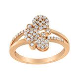 .925 Sterling Silver 1/2 Cttw Diamond Scatter Composite Bypass Ring (I-J Color, I1-I2 Clarity)-1 thumbnail 2