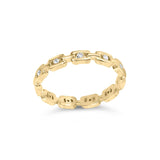 10K Yellow Gold 1/10 Cttw Paperclip Style Link Band Ring (H-I Color, I1-I2 Clarity)-1 thumbnail 2