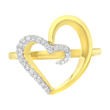 14KT Yellow Gold 1/10 ctw. Diamond Heart Shape Ring (K-L, I1-I2)-1