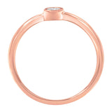 14K Rose Gold Plated .925 Sterling Silver Miracle Set Diamond Ring (1/20 Cttw, J-K Color, I1-I2 Clarity)-1 thumbnail 2